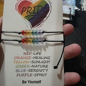 Rainbow Pride Bracelet Set Of 2: Style 4